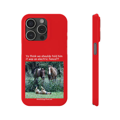 Electric Fence      Red Slim Phone Case