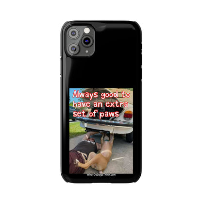 Extra Paws      Black Slim Phone Case