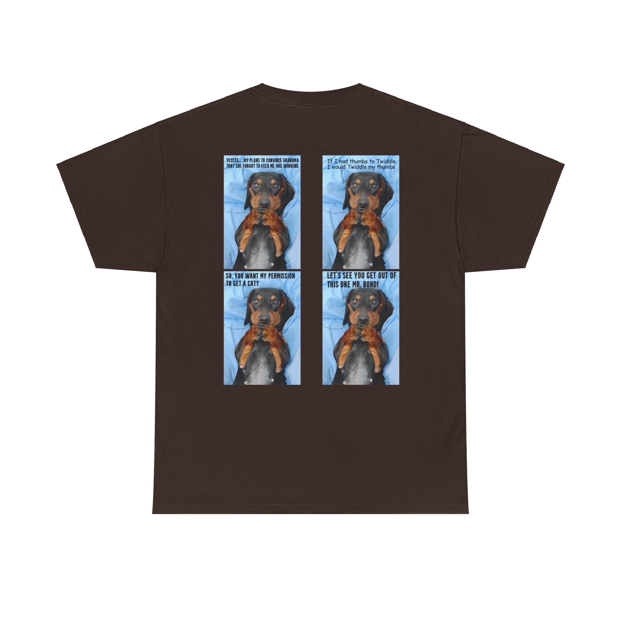 Devious Dachshund  T shirt Double Sided