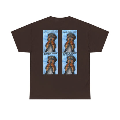 Devious Dachshund  T shirt Double Sided