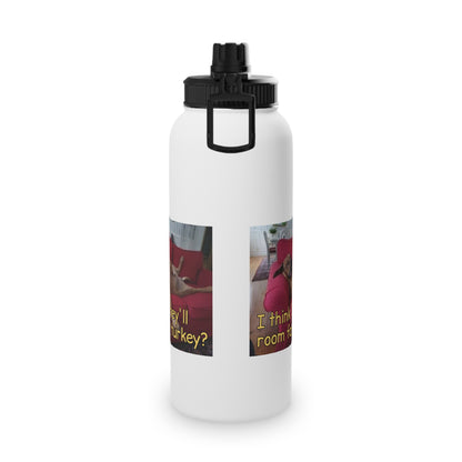 Stuffed Dog  Stainless Steel Water Bottle, Sports Lid