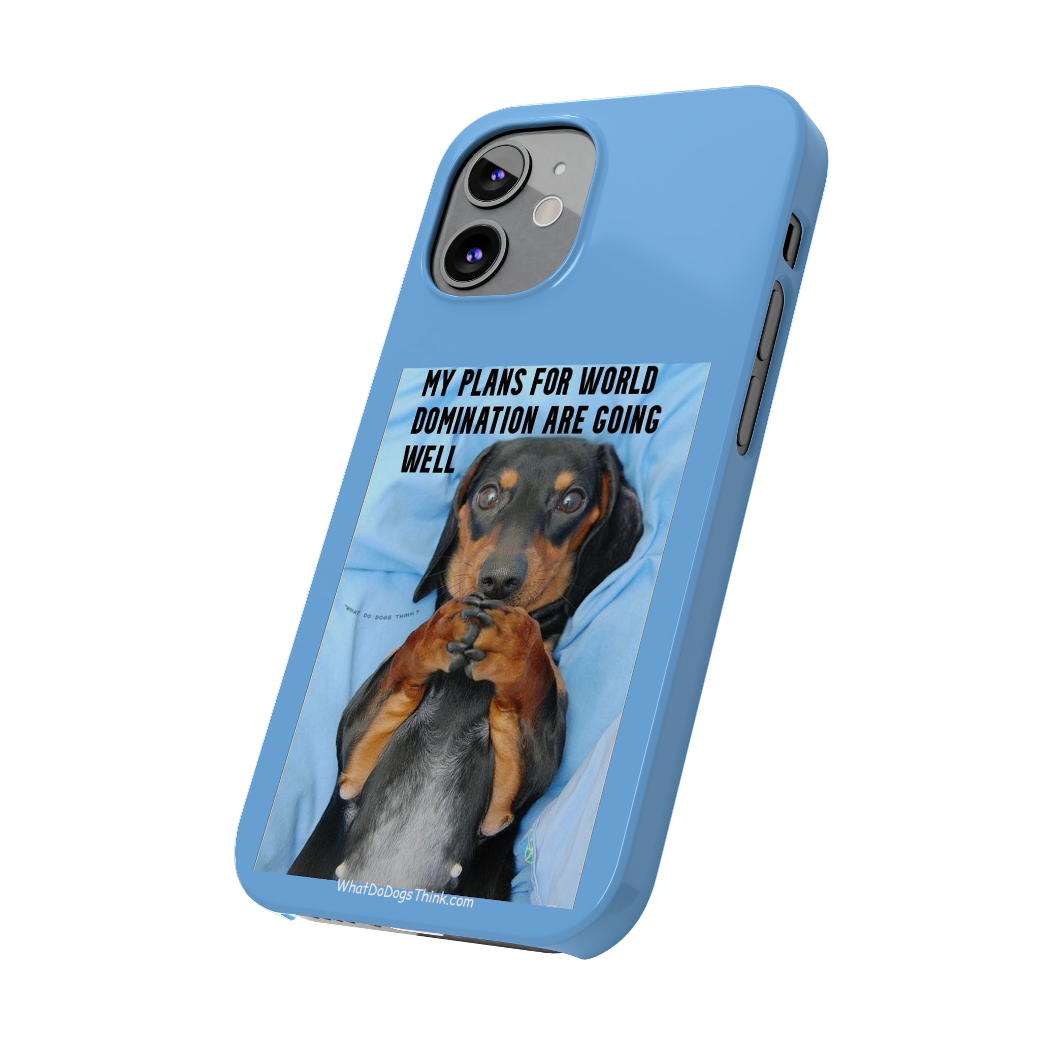 World Domination     Blue Slim Phone Cases