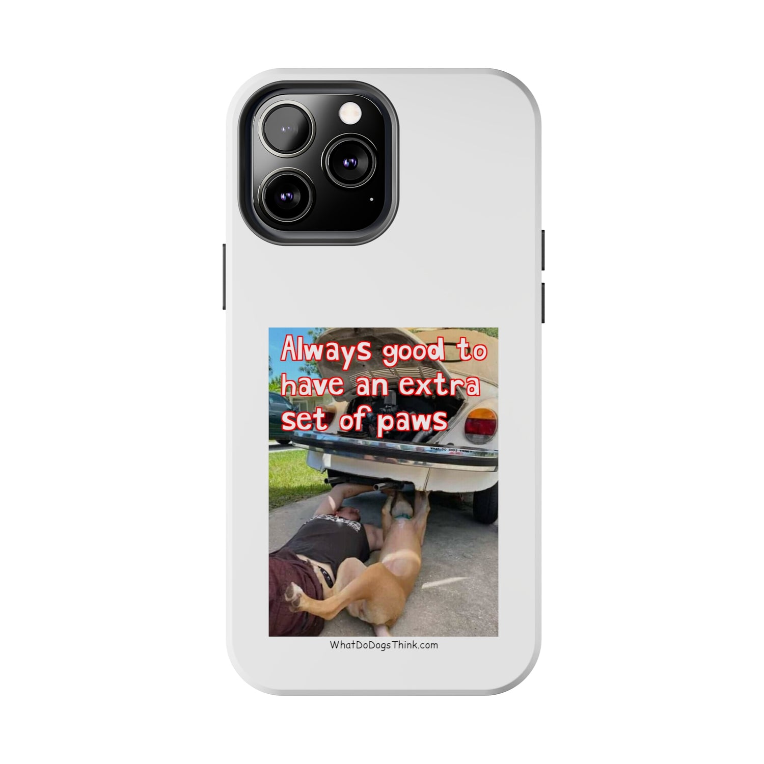 Extra Paw    White Tough Phone Cases