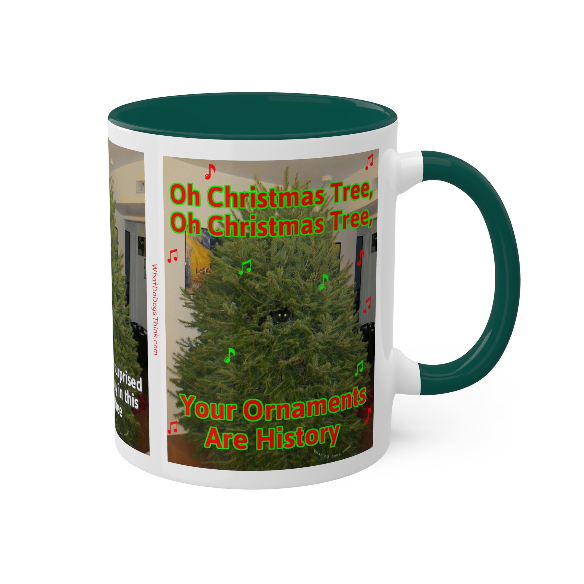 Christmas Tree Cat Mug  11oz