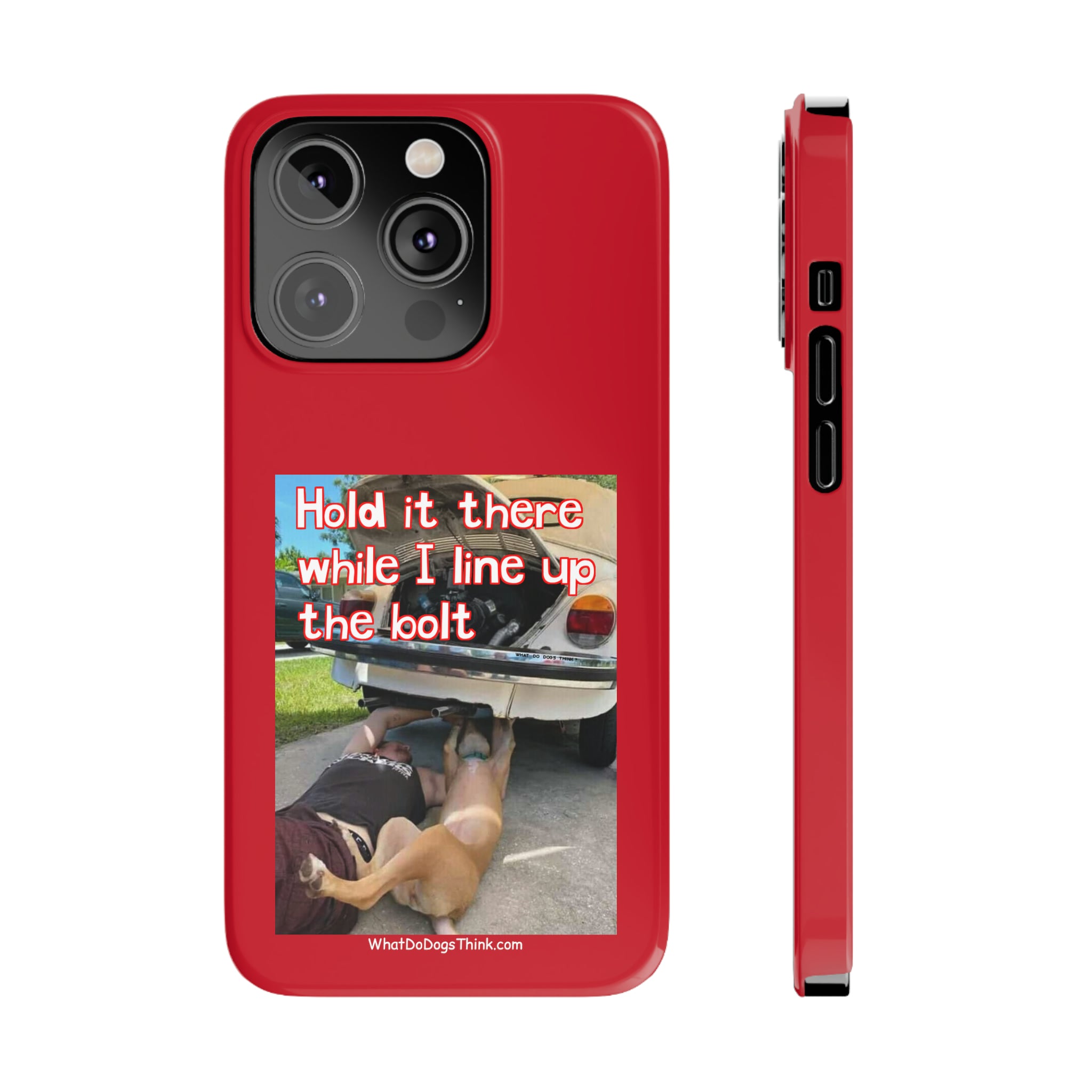 Hold It    Red Slim Phone Cases