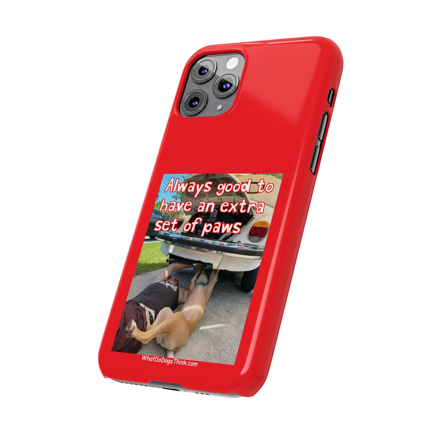 Extra Paws      Red Slim Phone Case