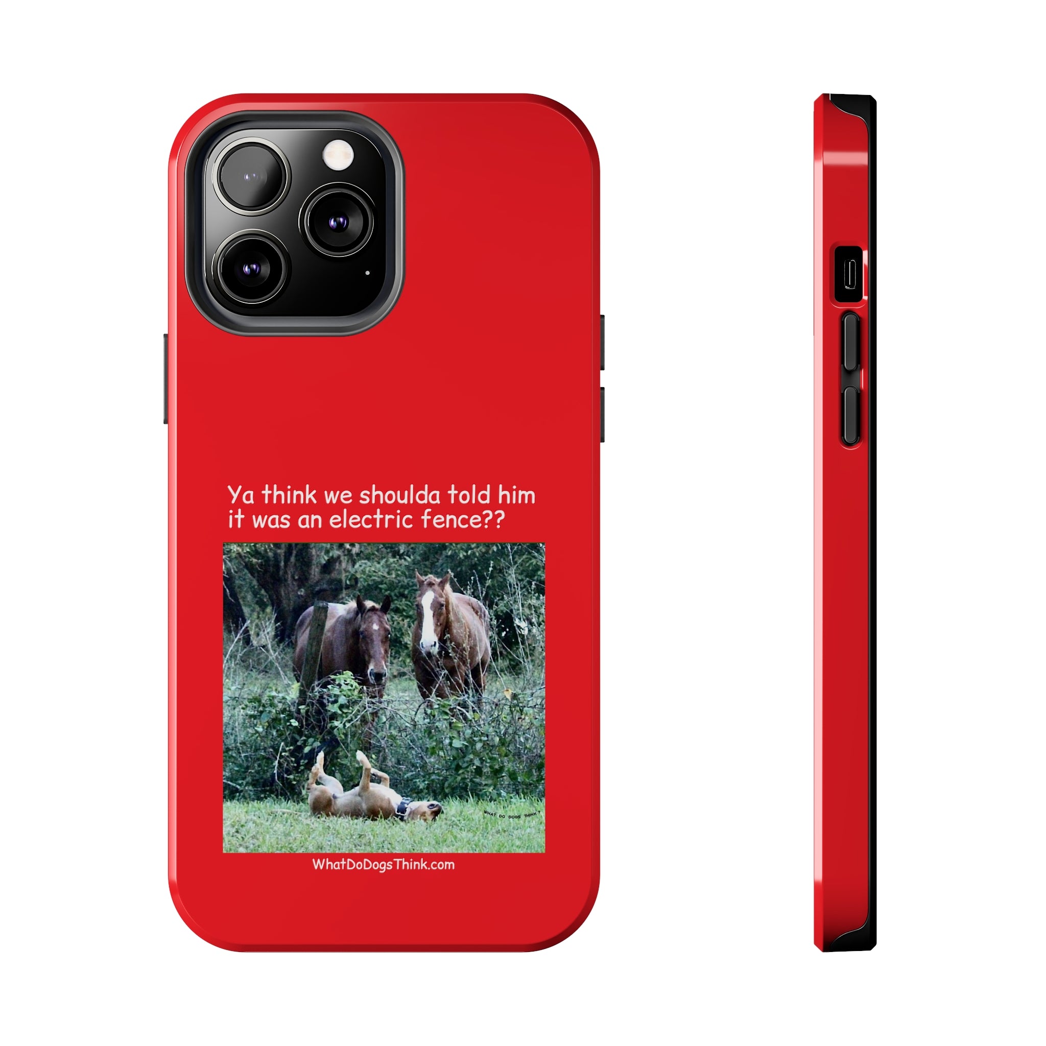 Electric Fence   Red Tough Phone Cases