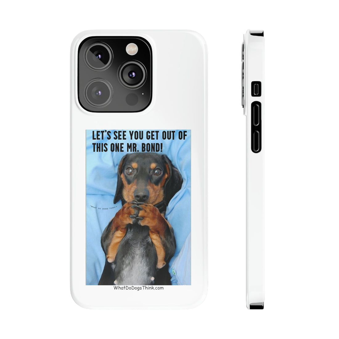 Mr. Bond White Slim Phone Cases
