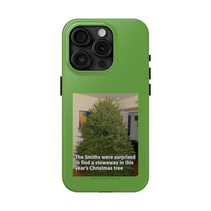 Stowaway Cat Green  Tough Phone Cases