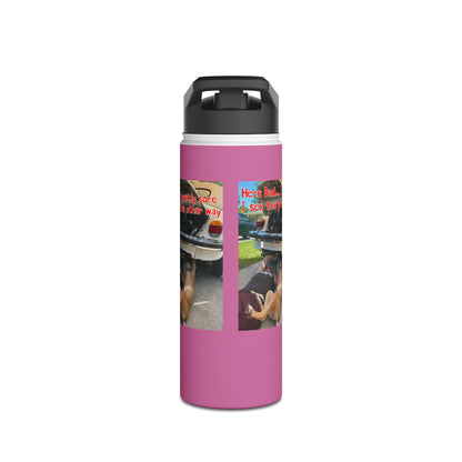 VW Helper   Pink Stainless Steel Water Bottle, Standard Lid