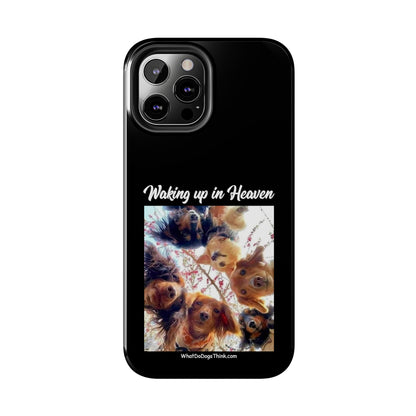 Waking Up in Heaven   Black Tough Phone Cases