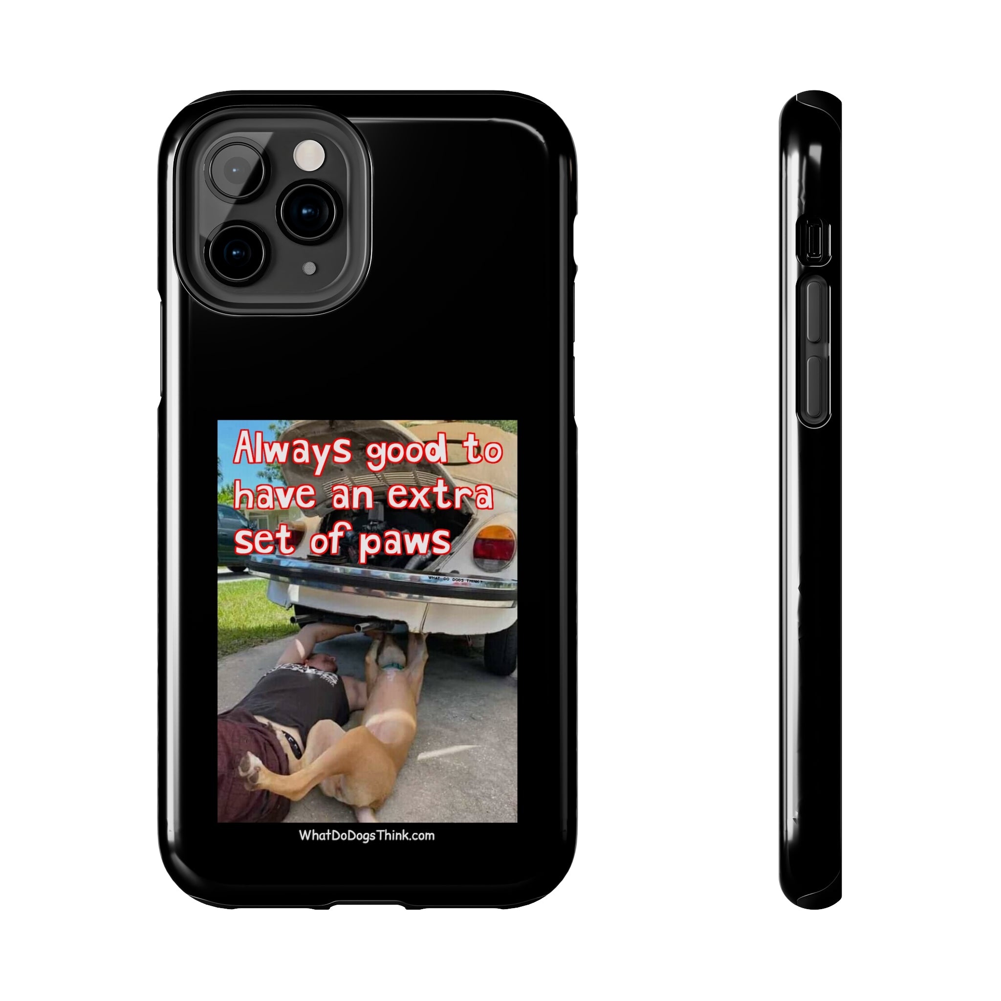 Extra Paw    Black Tough Phone Cases