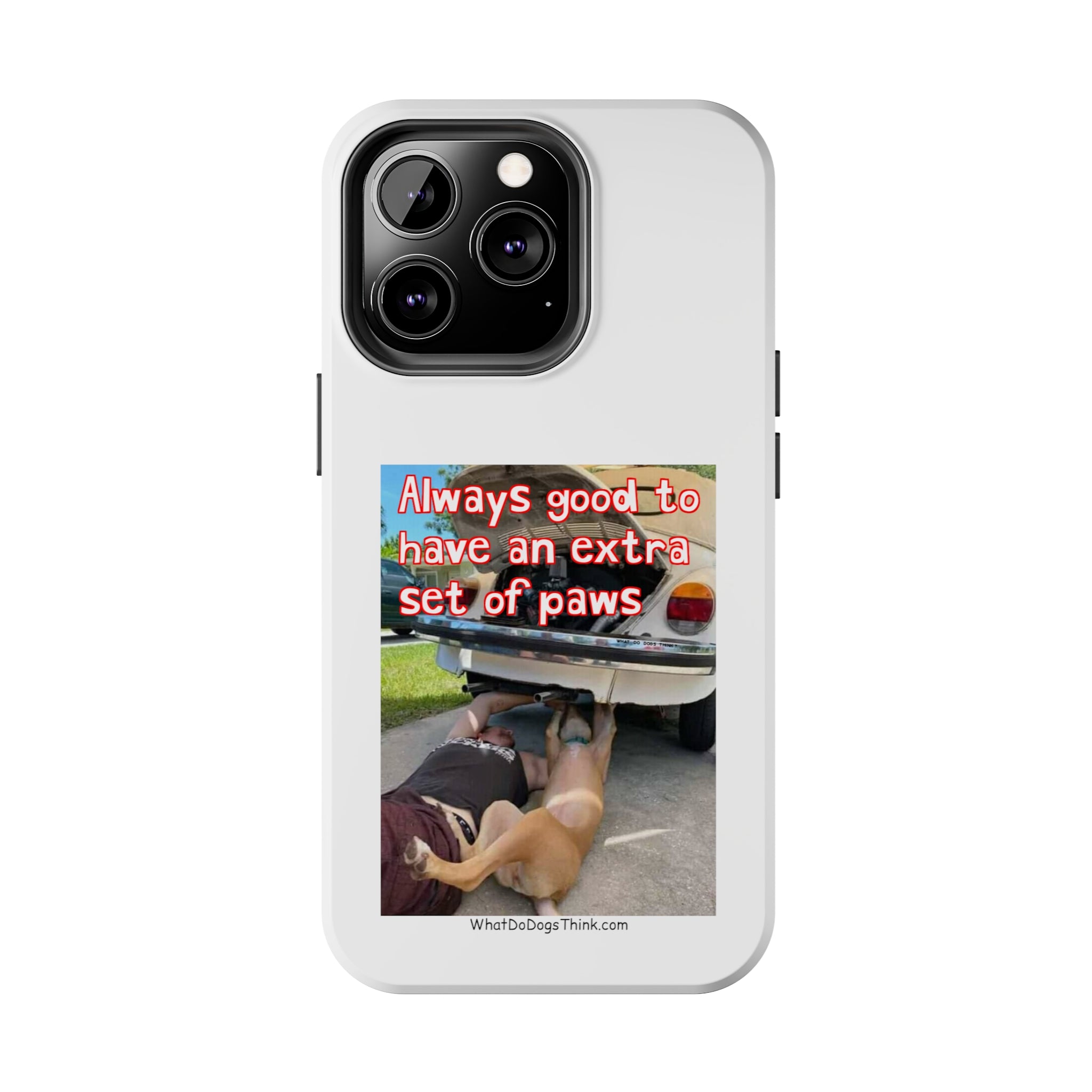 Extra Paw    White Tough Phone Cases