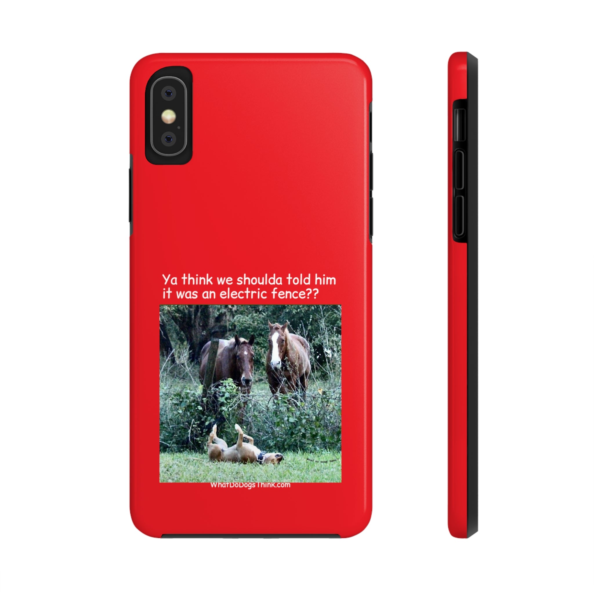 Electric Fence   Red Tough Phone Cases