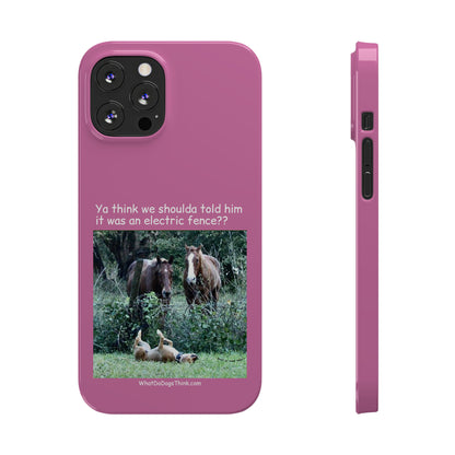 Electric Fence      Pink Slim Phone Case