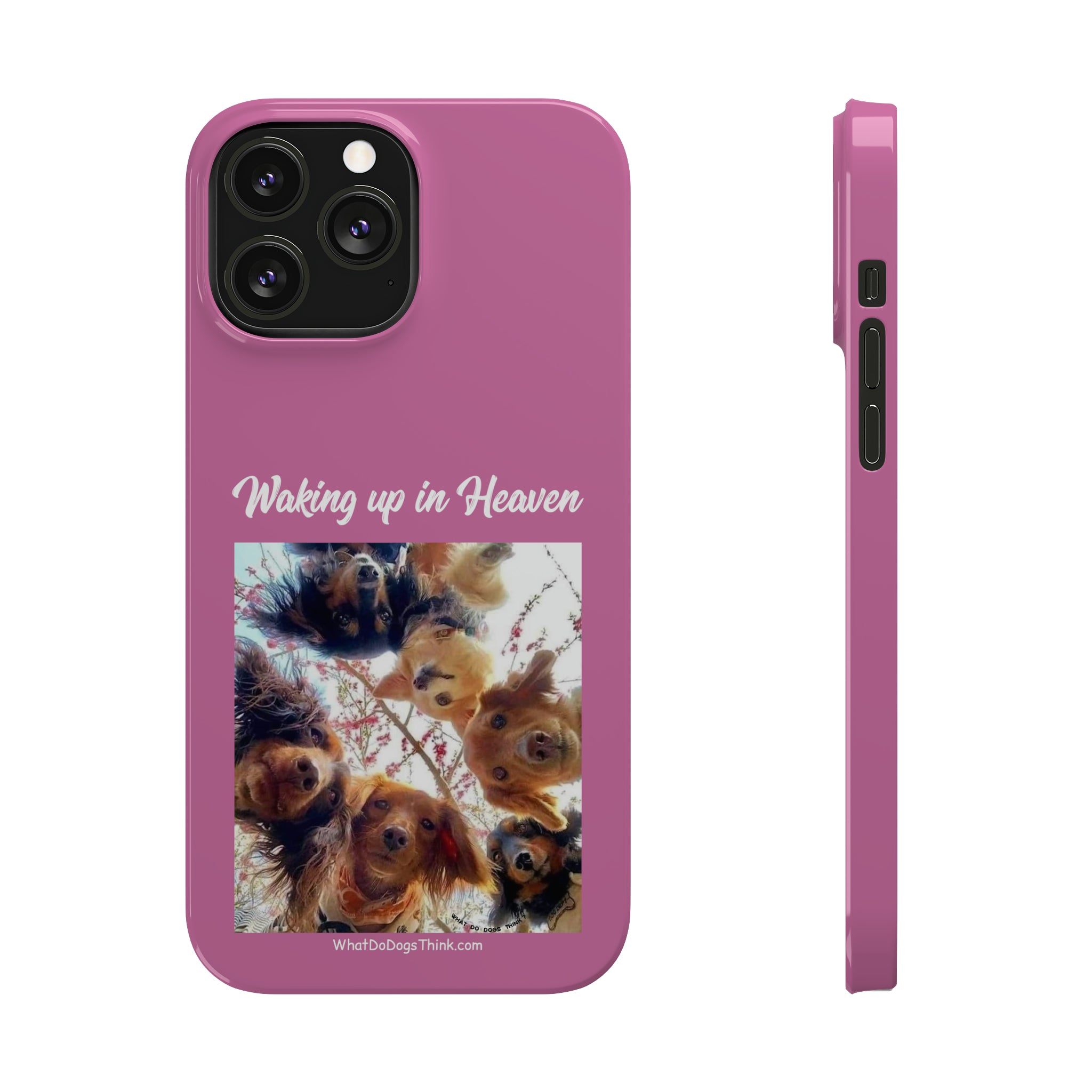 Waking Up In Heaven     Pink Slim Phone Cases