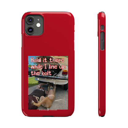 Hold It    Red Slim Phone Cases