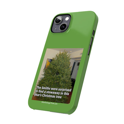 Stowaway Cat      Green Slim Phone Case