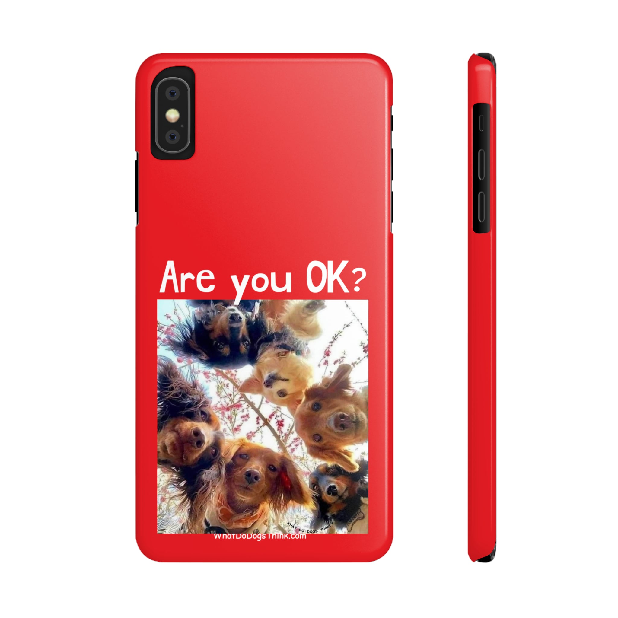 Are you OK?     Red Slim Phone Cases