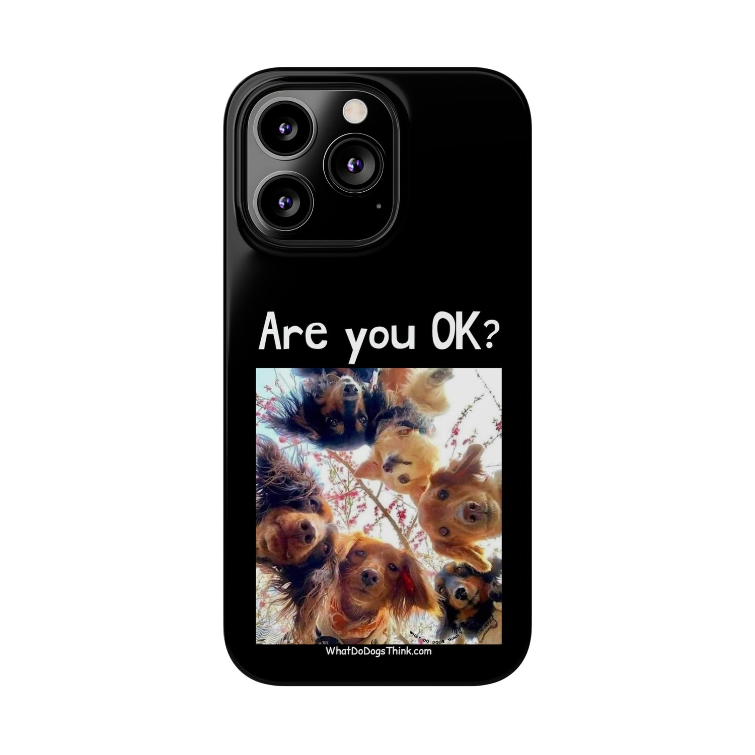 Are you OK?     Black Slim Phone Cases