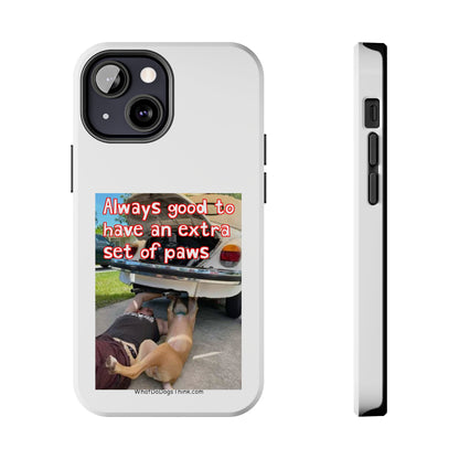 Extra Paw    White Tough Phone Cases