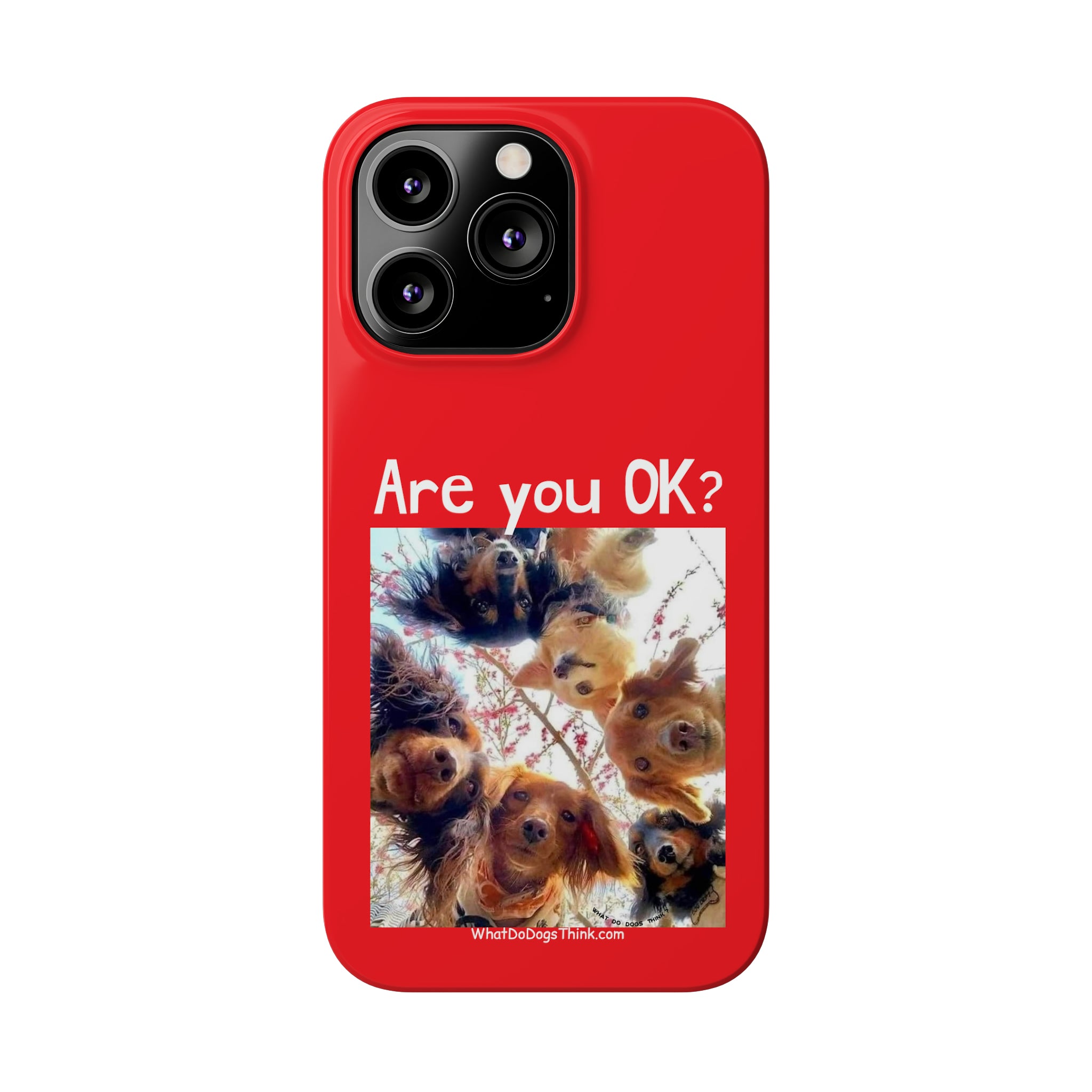 Are you OK?     Red Slim Phone Cases