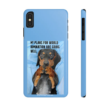 World Domination     Blue Slim Phone Cases