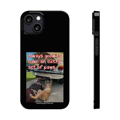 Extra Paws      Black Slim Phone Case